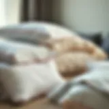 Different types of sleeping pillows displayed together