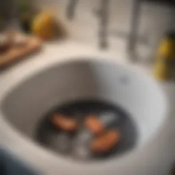 Clogged kitchen sink with disposal system