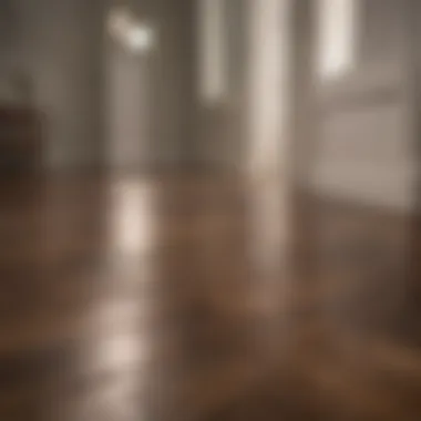 Before and after restoration of a wooden floor, showcasing effective stain removal