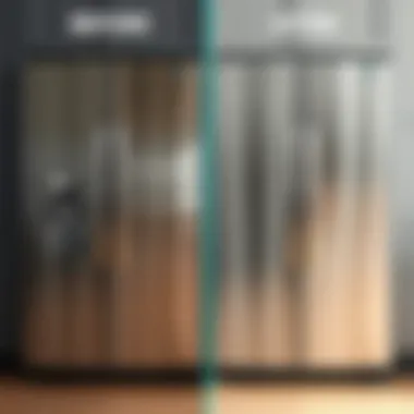 Before and after stainless steel appliance cleaning