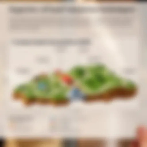 A detailed chart showcasing various land valuation methods