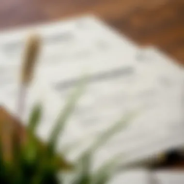 Essential Documents for Land Valuation A close-up of land assessment documents