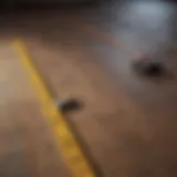 Measuring tape laid out on the floor