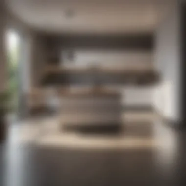 Modern kitchen space in an independent apartment highlighting unique features