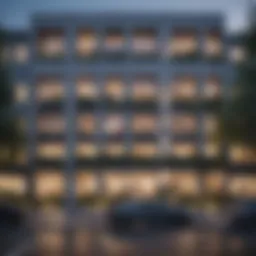 Architectural design of Benning Court Apartments showcasing modern aesthetics