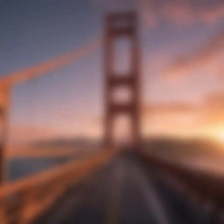 Golden Gate Bridge at sunset