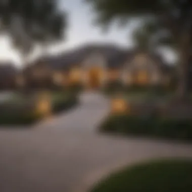 A scenic view of a residential area in Dallas-Fort Worth