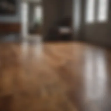 A before and after comparison of laminate floor cleaning