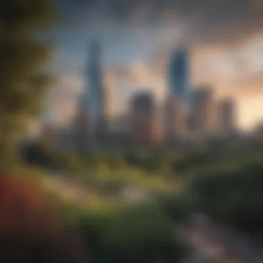 A scenic view of downtown Austin showcasing skyline and nature.