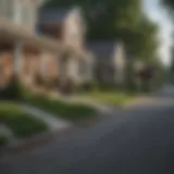 Charming suburban street in a Philadelphia neighborhood
