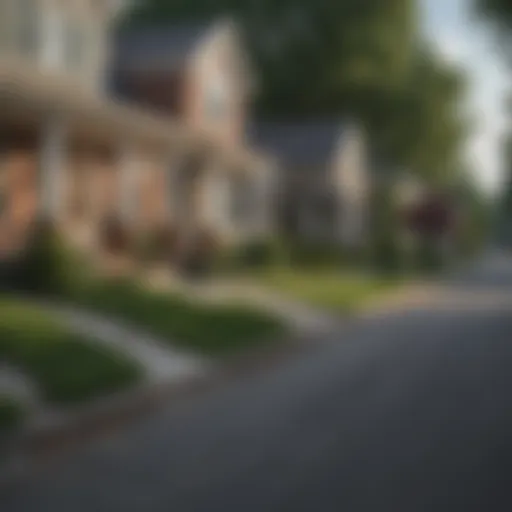 Charming suburban street in a Philadelphia neighborhood
