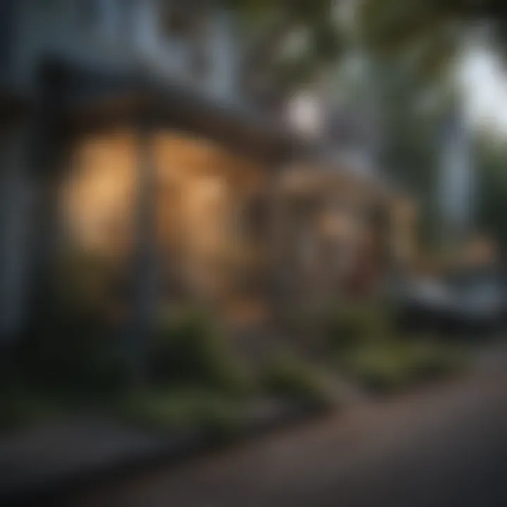 Charming street view in Portland neighborhood