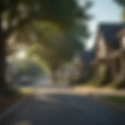 Charming suburb with tree-lined streets