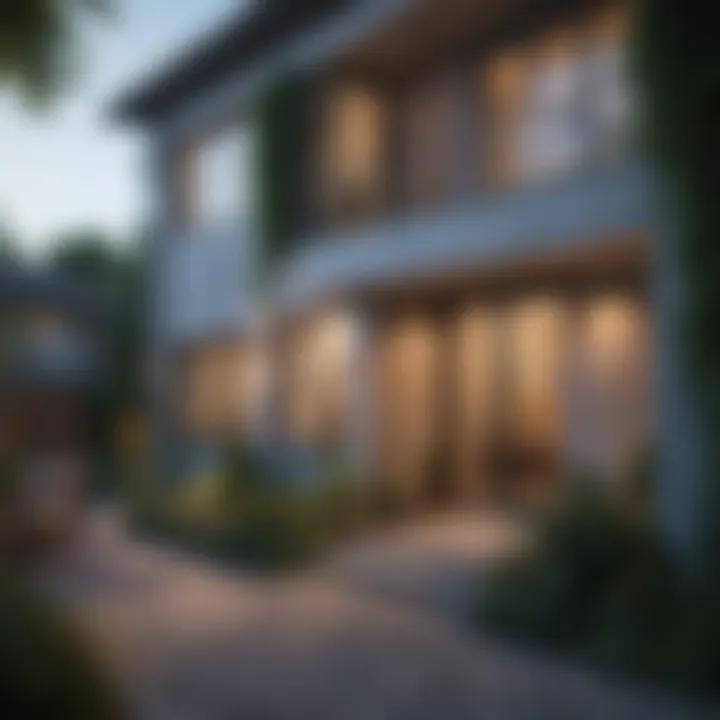 Real estate property with area measurements