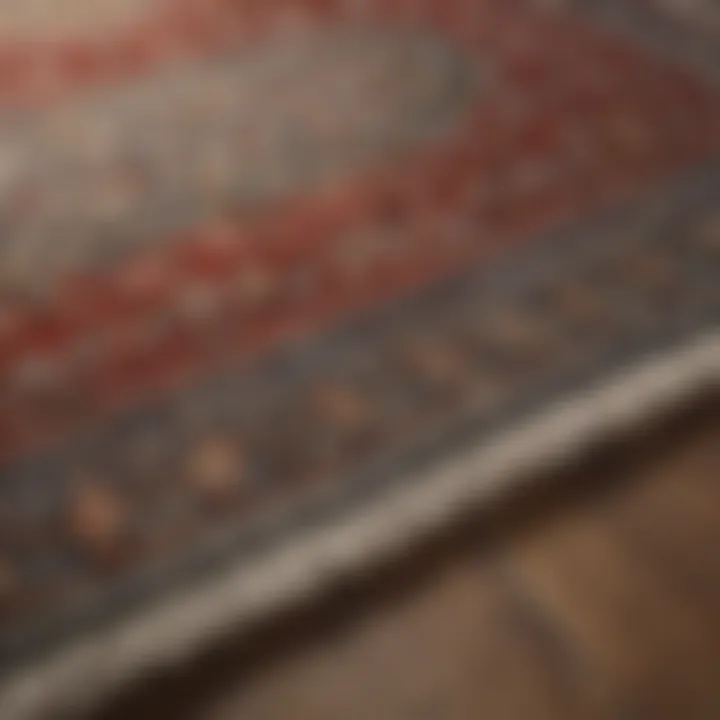 Close-up of an area rug's texture