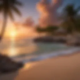 Breathtaking sunset over Cantamar Cozumel beach