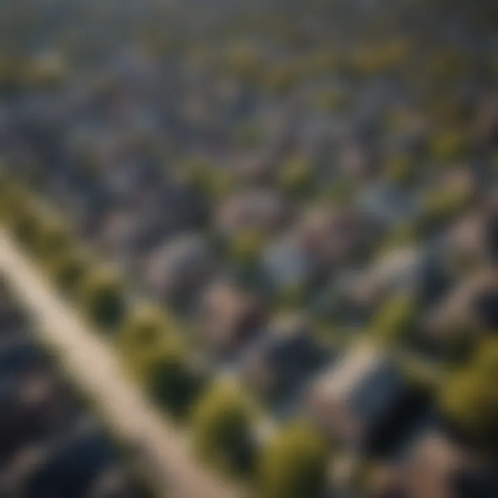 Aerial view of residential areas in Chicago highlighting diversity in property types