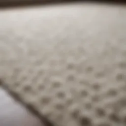 A pristine white rug showcasing its texture and pattern.