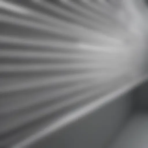 A pristine aluminum blind showcasing its clean surface after maintenance.
