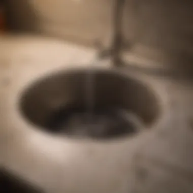 Clogged drain before cleaning