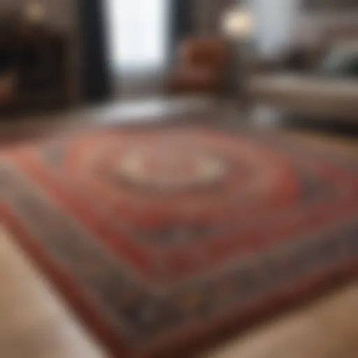 Luxurious large rug showcasing intricate patterns