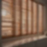 Elegant wooden blinds in a sunlit room