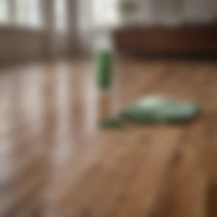 Selection of eco-friendly cleaning products suitable for wood surfaces