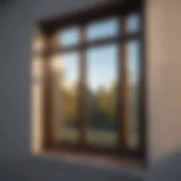 A pristine window reflecting sunlight