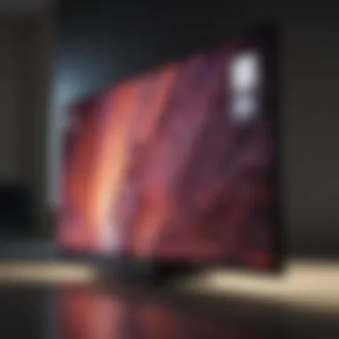 Close-up of LG Smart TV screen