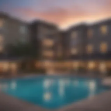 Luxurious amenities offered at Clipper Pointe Apartments, featuring a pool and gym.