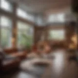 Modern co-living space interior showcasing communal areas
