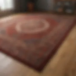 Variety of area rugs displayed on a wooden floor
