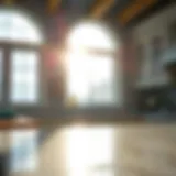 Close-up of a gleaming glass surface