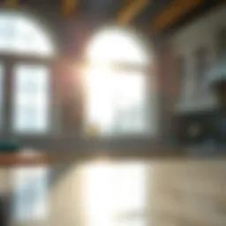 Close-up of a gleaming glass surface