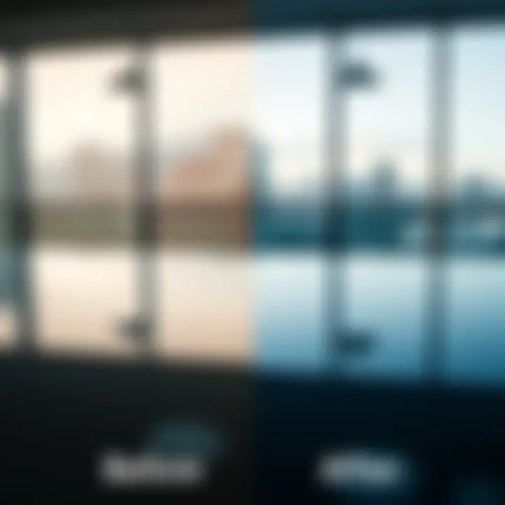 Transformation of Glass Surface After Cleaning Before and after cleaning glass surface comparison