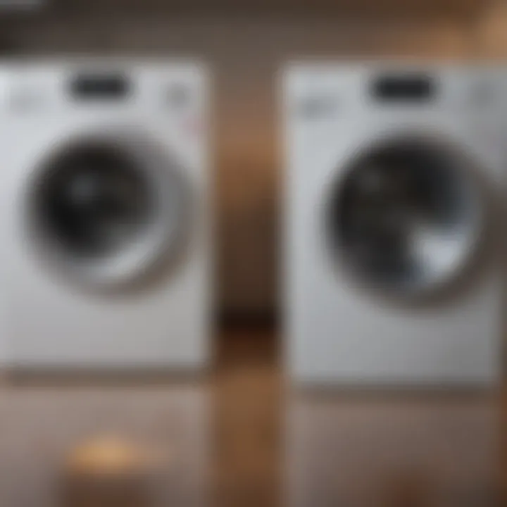 Before and after cleaning results of washing machine