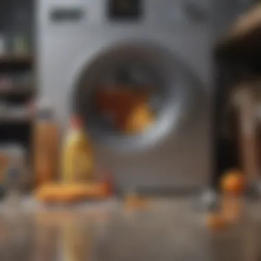 Tools and ingredients for washing machine maintenance