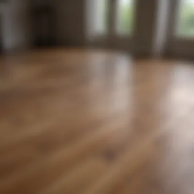 A pristine wood floor reflecting light beautifully