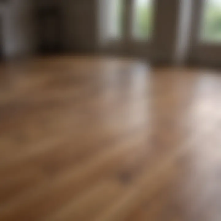 A pristine wood floor reflecting light beautifully