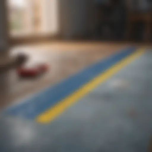 Professional measuring tool on a blueprint