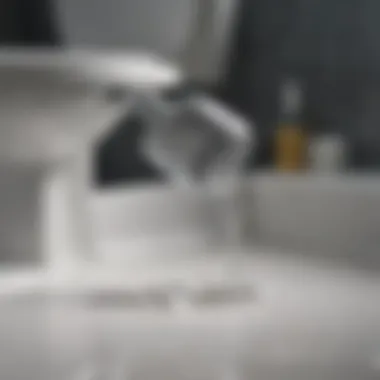 Dish soap being poured into a toilet bowl