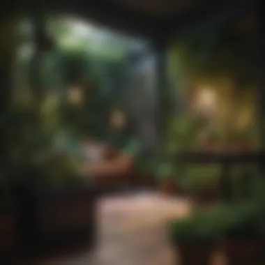Indoor Garden Oasis A vibrant indoor garden flourishing in a cozy apartment corner