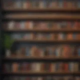 A meticulously organized shelf displaying a range of neatly arranged books and decorative items.