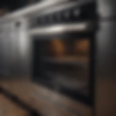 Gleaming Stainless Steel Oven A gleaming stainless steel oven with pristine finish