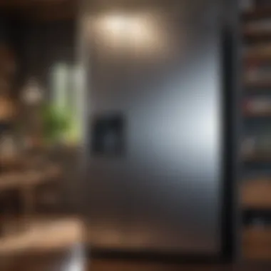 Spotless Stainless Steel Refrigerator Spotless stainless steel refrigerator showcasing its reflective surface