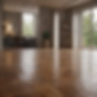 Before and after comparison of a wooden floor cleaning