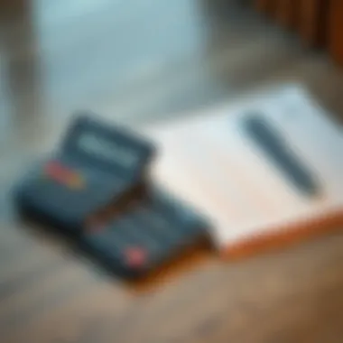 Calculator and notepad for calculations