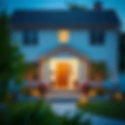 A serene home exterior showcasing a successful rental property