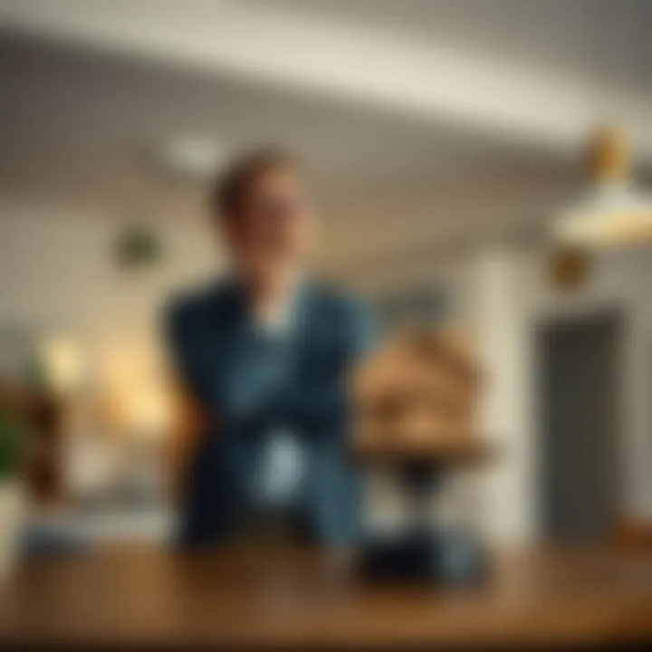 A thoughtful landlord weighing options on a scale