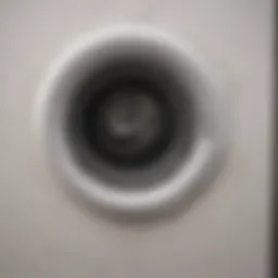 Close-up of a lint-clogged dryer vent